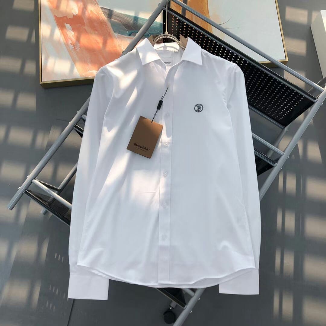 Burberry Premium White Full-Sleeve Shirt – Stretchable Cotton
