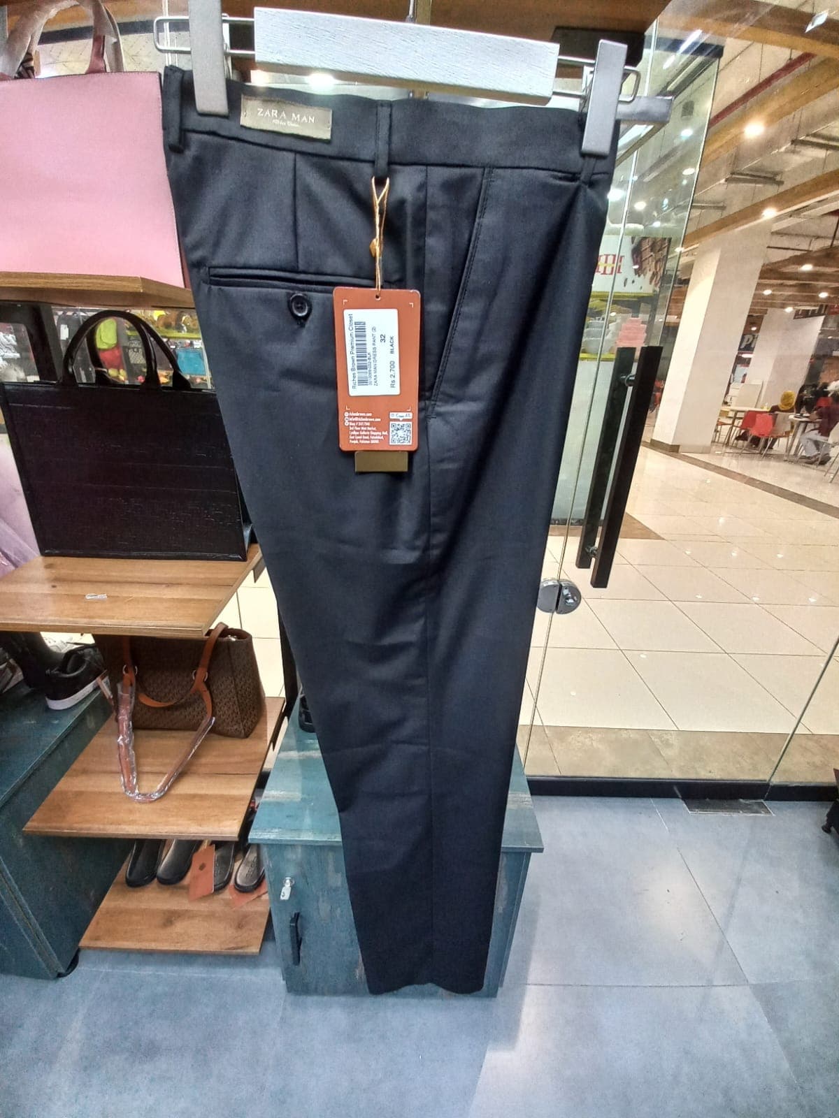 Zara Man Formal Pants – Black Straight Fit